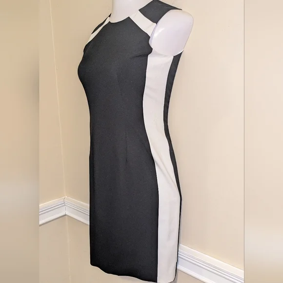 Calvin Klein Black and White Sleeveless Dress - Picture 5 of 10